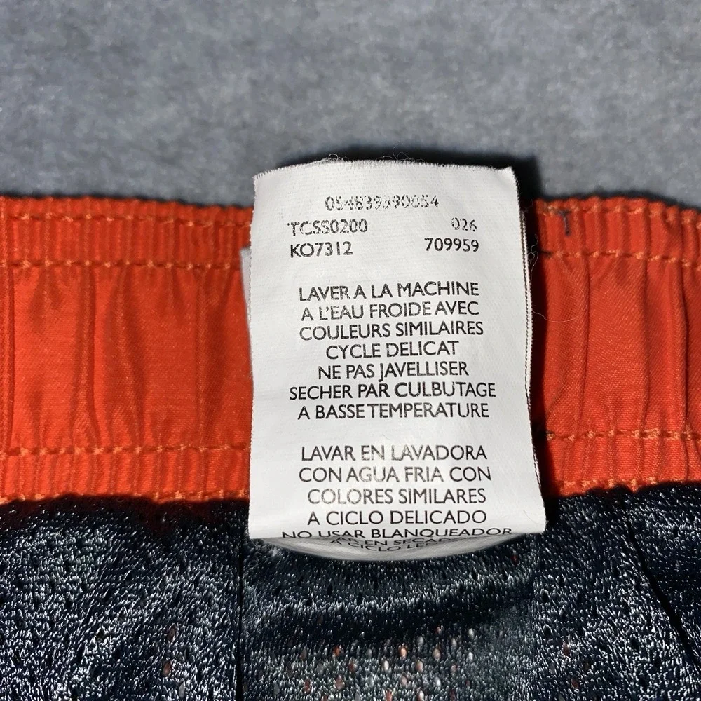 Nike Mens Swim Shorts L Black Cargo Trunks Board Bottom Surf Pool Mesh Spell Out